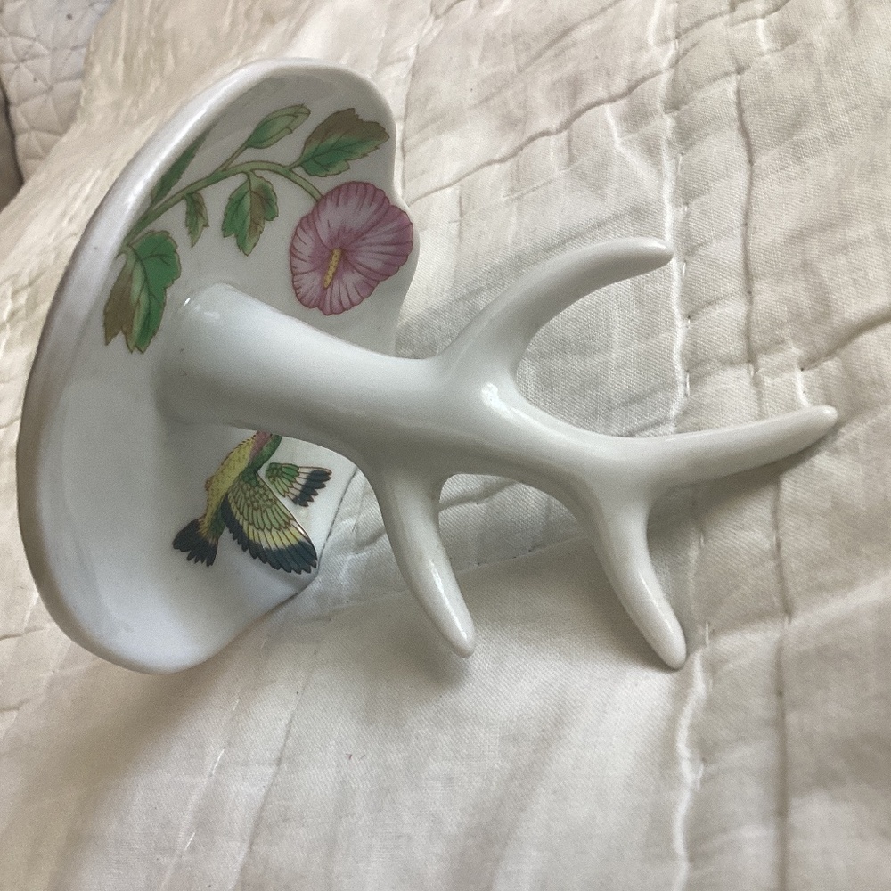 VINTAGE HIBISCUS & HUMMINGBIRD MULTI RING HOLDER - Picture 6 of 7